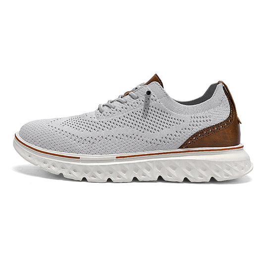 Men’s Knit Oxford Shoes – Lightweight Breathable Dress Sneakers