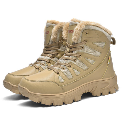Men Combat Boots Waterproof Non-Slip Hiking Boots Anti-Puncture Anti-Sprain Work Boots
