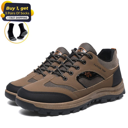 Men's Thickened Sole Elastic Collar Orthopedic Insole Comfortable Outdoor Shoes Casual Shoes