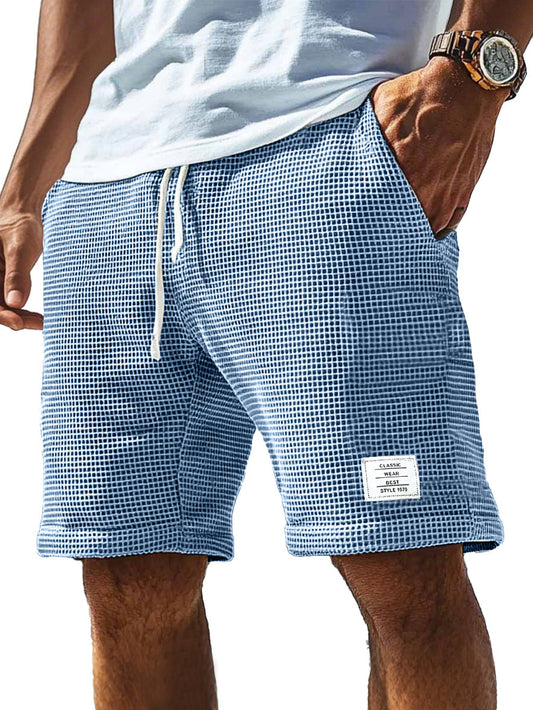 Men's Everyday Waffle Logo Drawstring Comfort Shorts