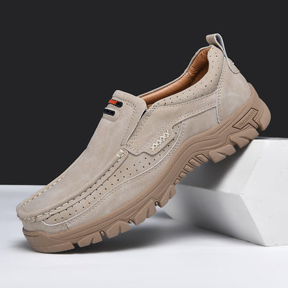 Mitchell Shoes Men's Non-slip Walking Leather Lightweight Breathable Casual Loafers