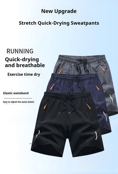 Men's Casual Solid Color Zipper Pocket Shorts – Summer Essential