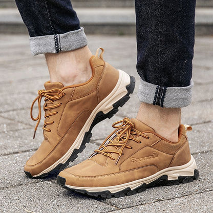 🔥Best Seller-Men's Comfortable Arch Support Shock Absorbing Orthopedic Leather Sneakers