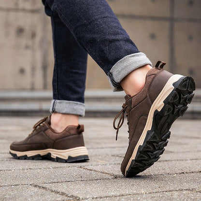 🔥Best Seller-Men's Comfortable Arch Support Shock Absorbing Orthopedic Leather Sneakers