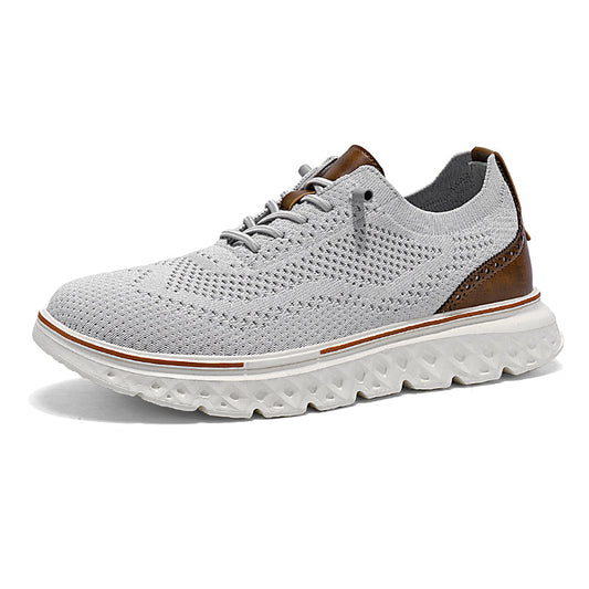 Men’s Knit Oxford Shoes – Lightweight Breathable Dress Sneakers