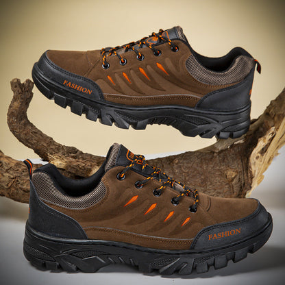 Men’s Outdoor Hiking Boots - Waterproof, Slip-Resistant, Puncture-Proof, Wide Toe Box, Reinforced Toe Protection – Ideal for Hiking, Mountaineering, and Outdoor Adventures