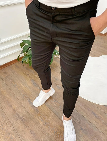 Fashion Casual High Waist Business Skinny Pants - All-Season Pants for Men