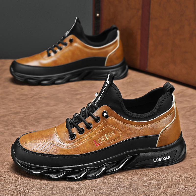 Men's Casual Fashion Orthopedic Hiking Shoes – Anti-Puncture, Anti-Collision, Non-Slip Arch Support  Leather Outdoor Sports Shoes for All-Terrain Performance