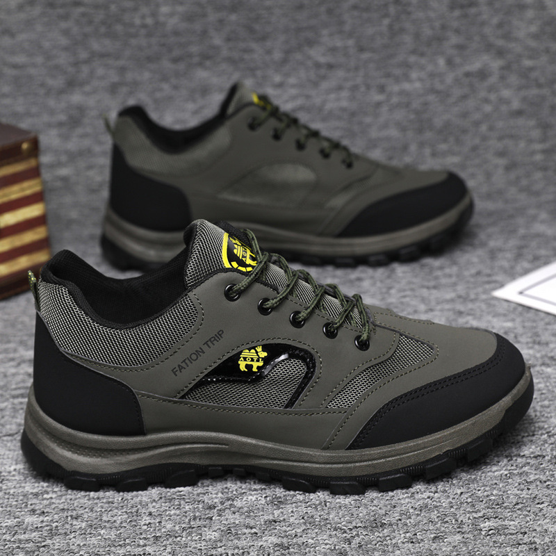 Men's Thickened Sole Elastic Collar Orthopedic Insole Comfortable Outdoor Shoes Casual Shoes
