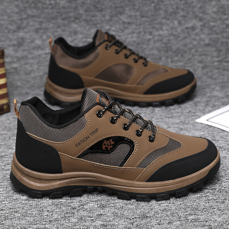 Men's Thickened Sole Elastic Collar Orthopedic Insole Comfortable Outdoor Shoes Casual Shoes