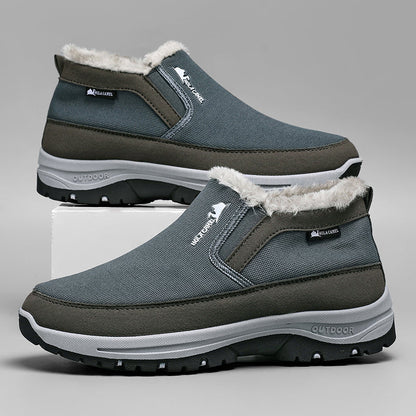 Men's Outdoor Slip-on Warm Boots - Slip-resistant, Puncture-resistant - Arch Support, Wide Toe