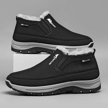 Men's Outdoor Slip-on Warm Boots - Slip-resistant, Puncture-resistant - Arch Support, Wide Toe