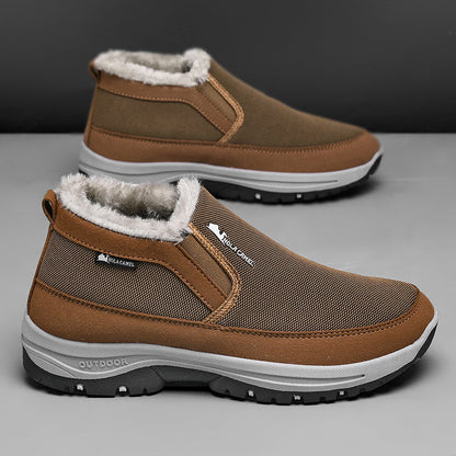 Men's Outdoor Slip-on Warm Boots - Slip-resistant, Puncture-resistant - Arch Support, Wide Toe