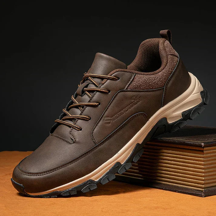 🔥Best Seller-Men's Comfortable Arch Support Shock Absorbing Orthopedic Leather Sneakers