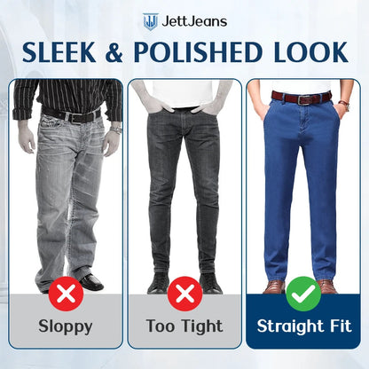JettJeans3 - Men's Classic Straight Fit Stretch Jeans