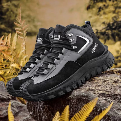 Men's Outdoor Hiking Boots - Waterproof, Non-Slip, Puncture-Proof And Smash-Proof; Correct Arch Support And Wide Toe - Suitable For Daily Wear And Outdoor Adventures