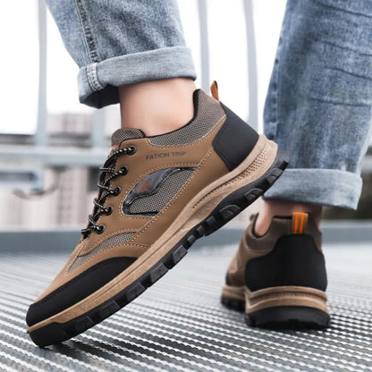 Men's Thickened Sole Elastic Collar Orthopedic Insole Comfortable Outdoor Shoes Casual Shoes