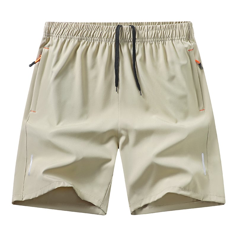 Men's Casual Solid Color Zipper Pocket Shorts – Summer Essential