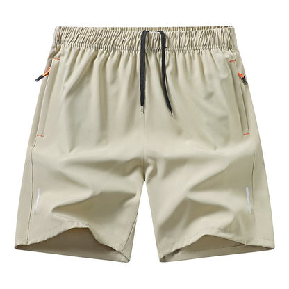 Men's Casual Solid Color Zipper Pocket Shorts – Summer Essential