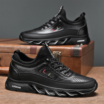 Men's Casual Fashion Orthopedic Hiking Shoes – Anti-Puncture, Anti-Collision, Non-Slip Arch Support  Leather Outdoor Sports Shoes for All-Terrain Performance
