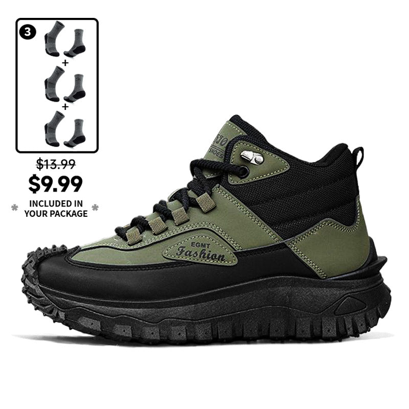 Men’s Work Hiking Boots – Waterproof, Non-Slip, Puncture and Smash Resistant, Wide Toe, Arch Support – Ideal for Daily Wear and Outdoor Adventures