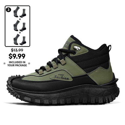 Men’s Work Hiking Boots – Waterproof, Non-Slip, Puncture and Smash Resistant, Wide Toe, Arch Support – Ideal for Daily Wear and Outdoor Adventures