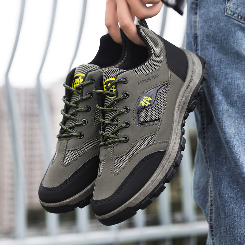 Men's Thickened Sole Elastic Collar Orthopedic Insole Comfortable Outdoor Shoes Casual Shoes