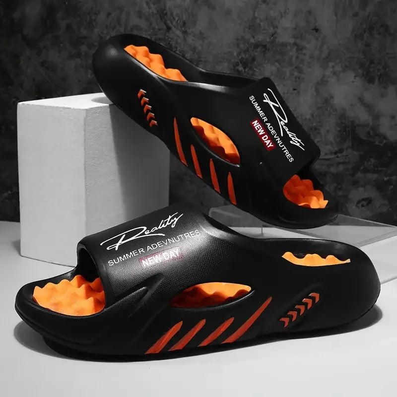 Men's EVA Cloud Slides | Thick-Soled Non-Slip Summer Slippers for Beach & Shower