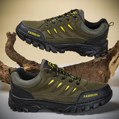Men’s Outdoor Hiking Boots - Waterproof, Slip-Resistant, Puncture-Proof, Wide Toe Box, Reinforced Toe Protection – Ideal for Hiking, Mountaineering, and Outdoor Adventures