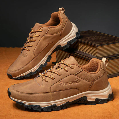 🔥Best Seller-Men's Comfortable Arch Support Shock Absorbing Orthopedic Leather Sneakers