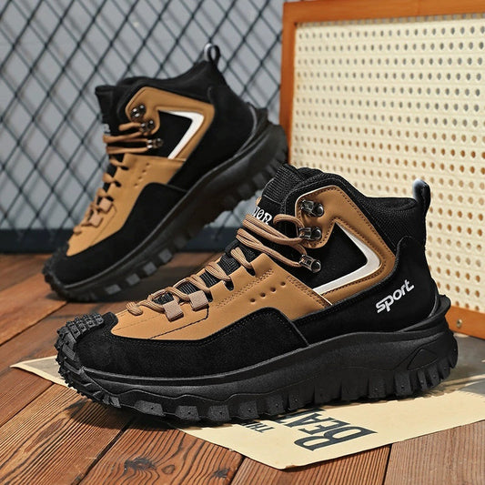 Men's Outdoor Hiking Boots - Waterproof, Non-Slip, Puncture-Proof And Smash-Proof; Correct Arch Support And Wide Toe - Suitable For Daily Wear And Outdoor Adventures