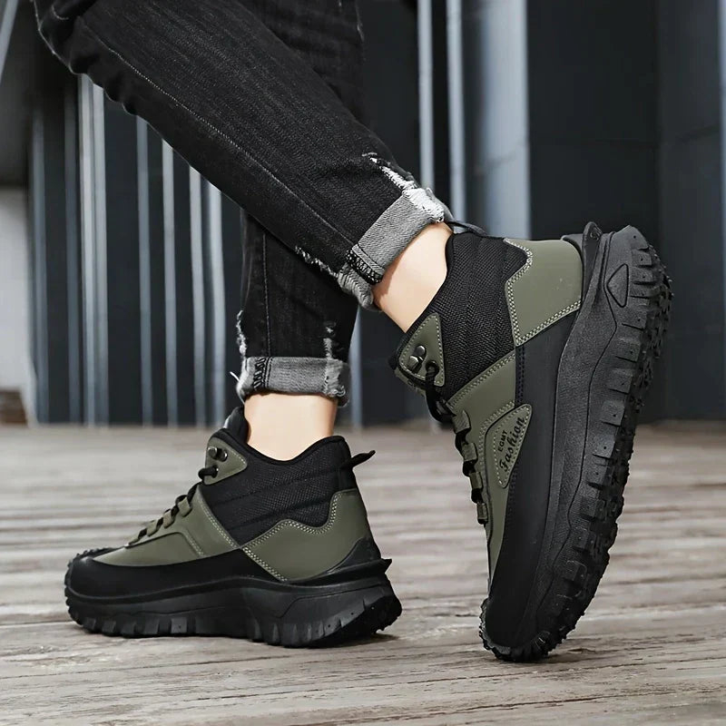 Men’s Work Hiking Boots – Waterproof, Non-Slip, Puncture and Smash Resistant, Wide Toe, Arch Support – Ideal for Daily Wear and Outdoor Adventures