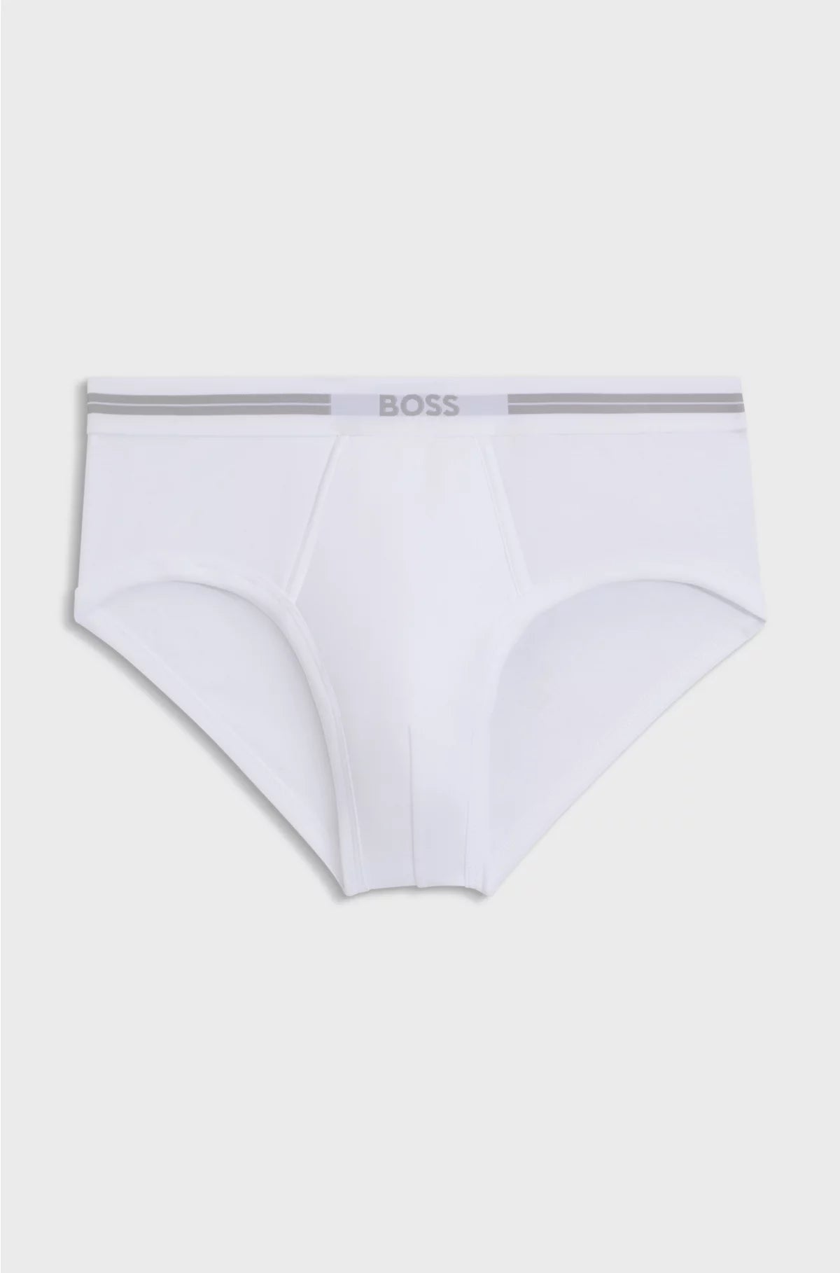OPEN-FLY BRIEFS IN RIBBED COTTON WITH LOGO WAISTBAND