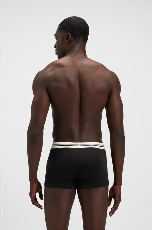 THREE-PACK OF TRUNKS WITH LOGO AND STRIPE WAISTBANDS