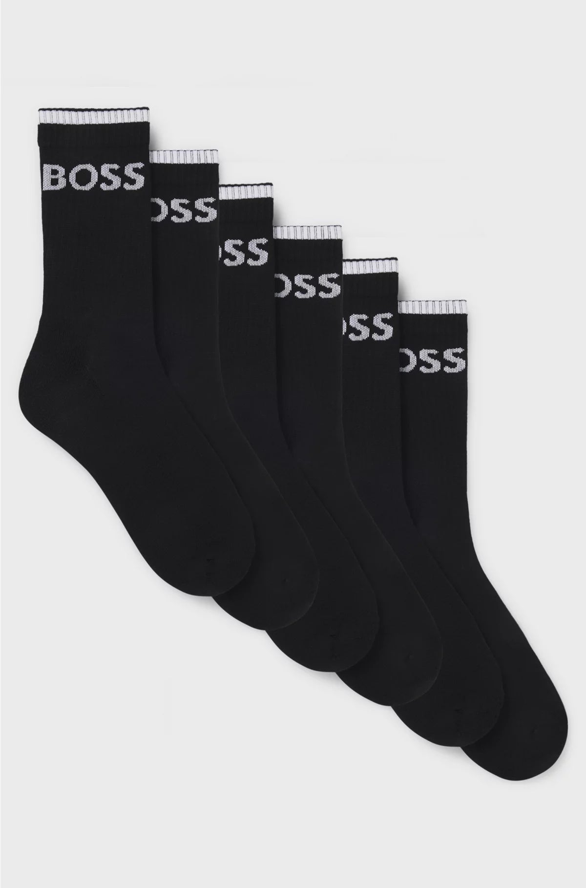 SIX-PACK OF RIBBED SHORT SOCKS IN A COTTON BLEND