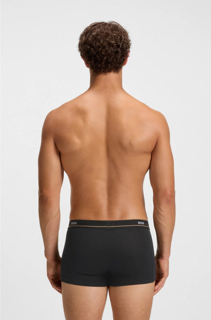FIVE-PACK OF STRETCH-COTTON TRUNKS WITH LOGO WAISTBANDS