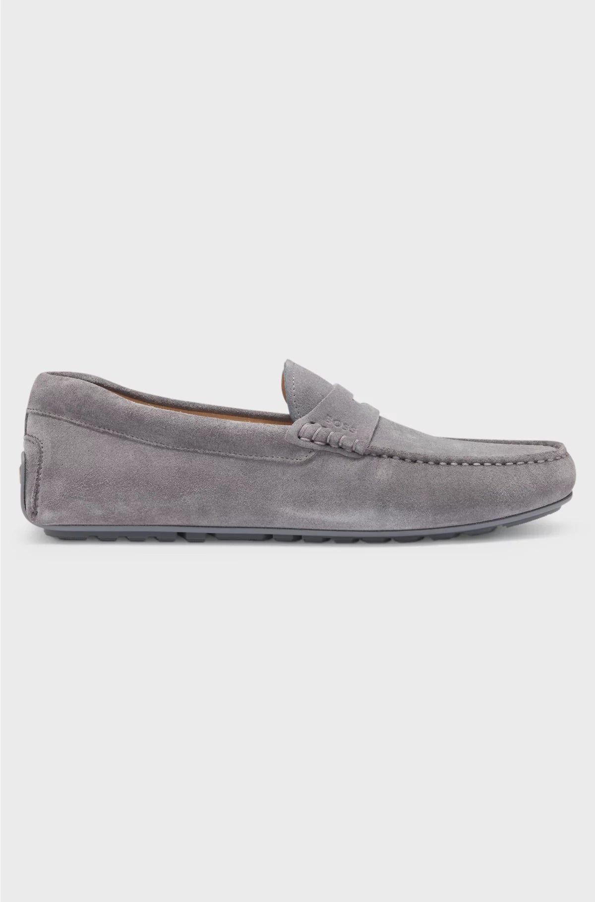 SUEDE MOCCASINS WITH PENNY TRIM