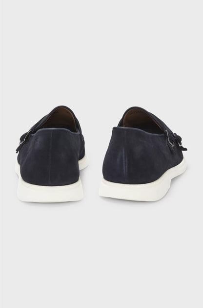 SUEDE MONK SHOE WITH CONTRAST OUTSOLE