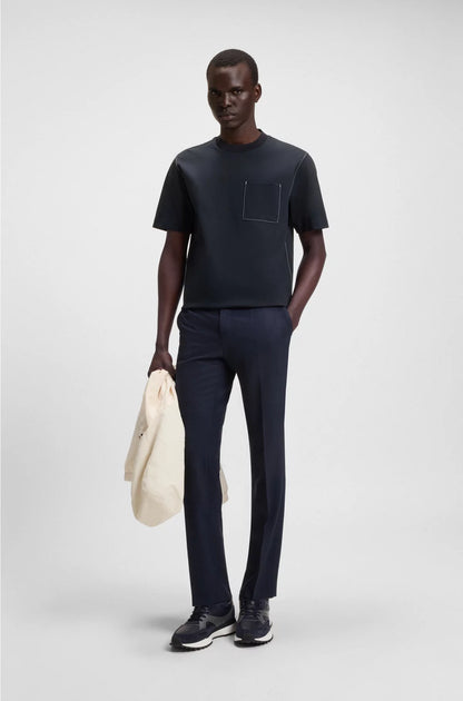 COTTON-BLEND T-SHIRT WITH POCKET DETAIL