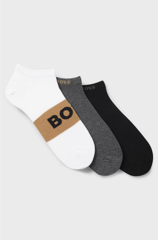 THREE-PACK OF ANKLE-LENGTH SOCKS IN A COTTON BLEND