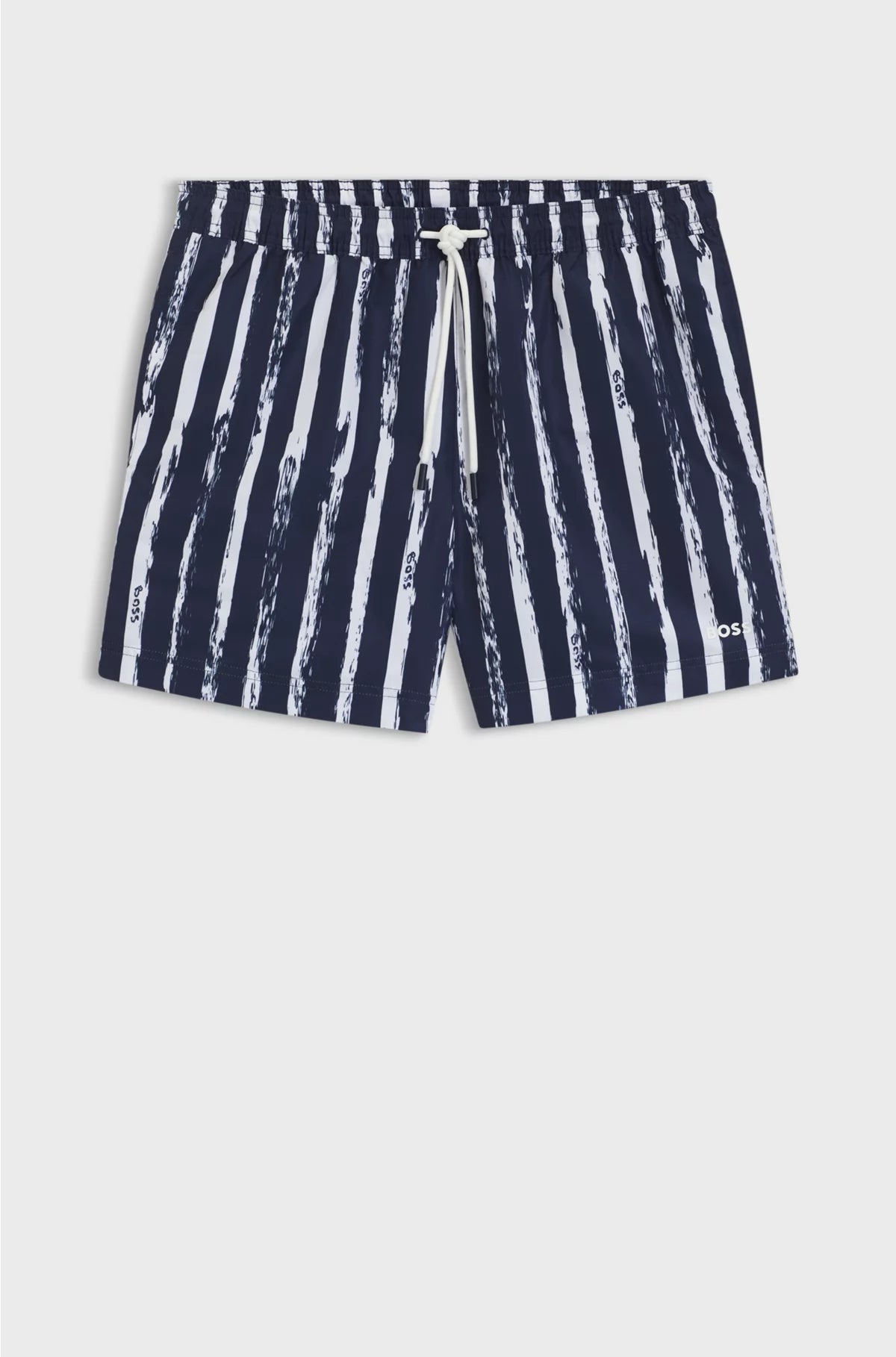 PRINTED SWIM SHORTS WITH LOGO DETAIL