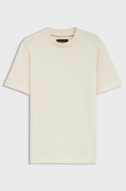 COTTON-SILK T-SHIRT WITH PRINCE OF WALES CHECK