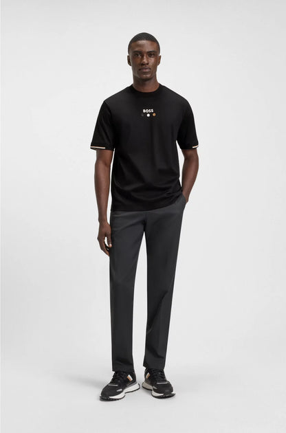 PIMA-COTTON T-SHIRT WITH TENNIS BALL GRAPHICS