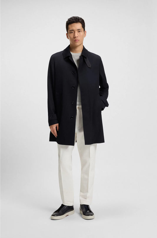 REGULAR-FIT WATER-REPELLENT COAT IN WOOL