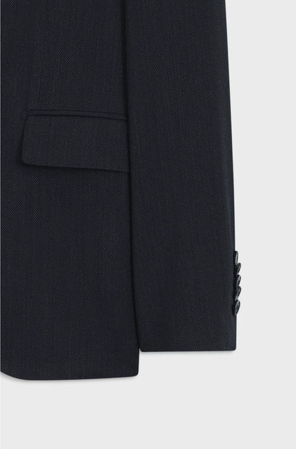 SLIM-FIT SUIT IN VIRGIN WOOL AND SILK