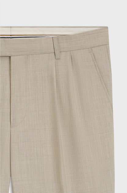 TAPERED-FIT TROUSERS INMICRO-PATTERNED VIRGIN WOOL