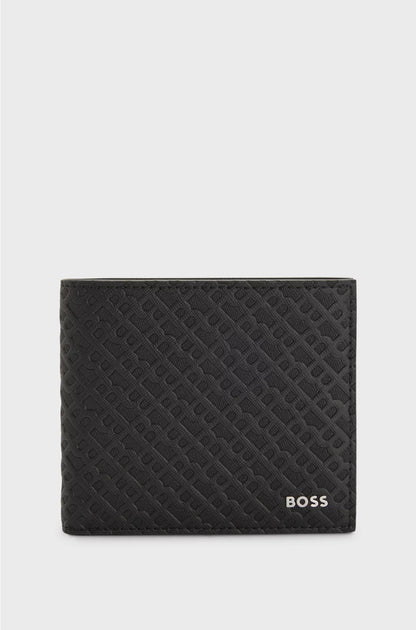 MONOGRAM-STRUCTURE WALLET WITH LOGO TRIM