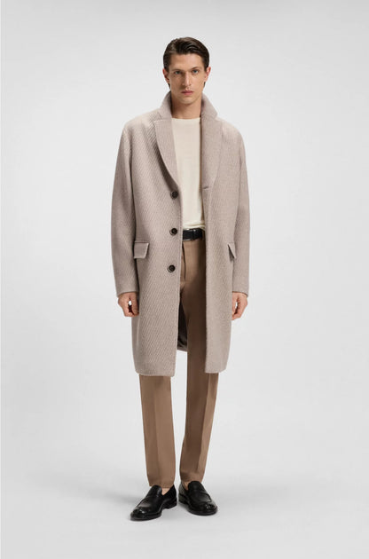 FORMAL COAT IN CASHMERE AND VIRGIN WOOL
