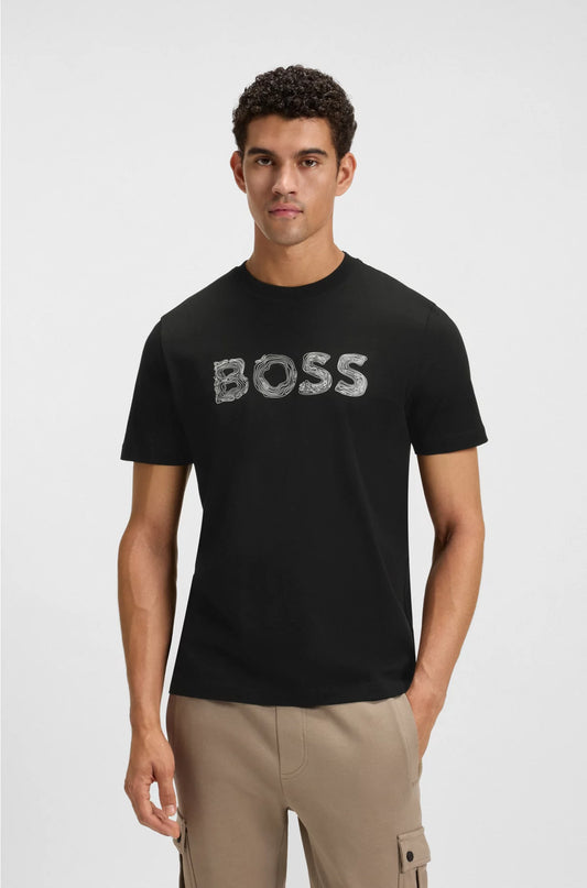 REGULAR-FIT T-SHIRT IN COTTON WITH LOGO ARTWORK