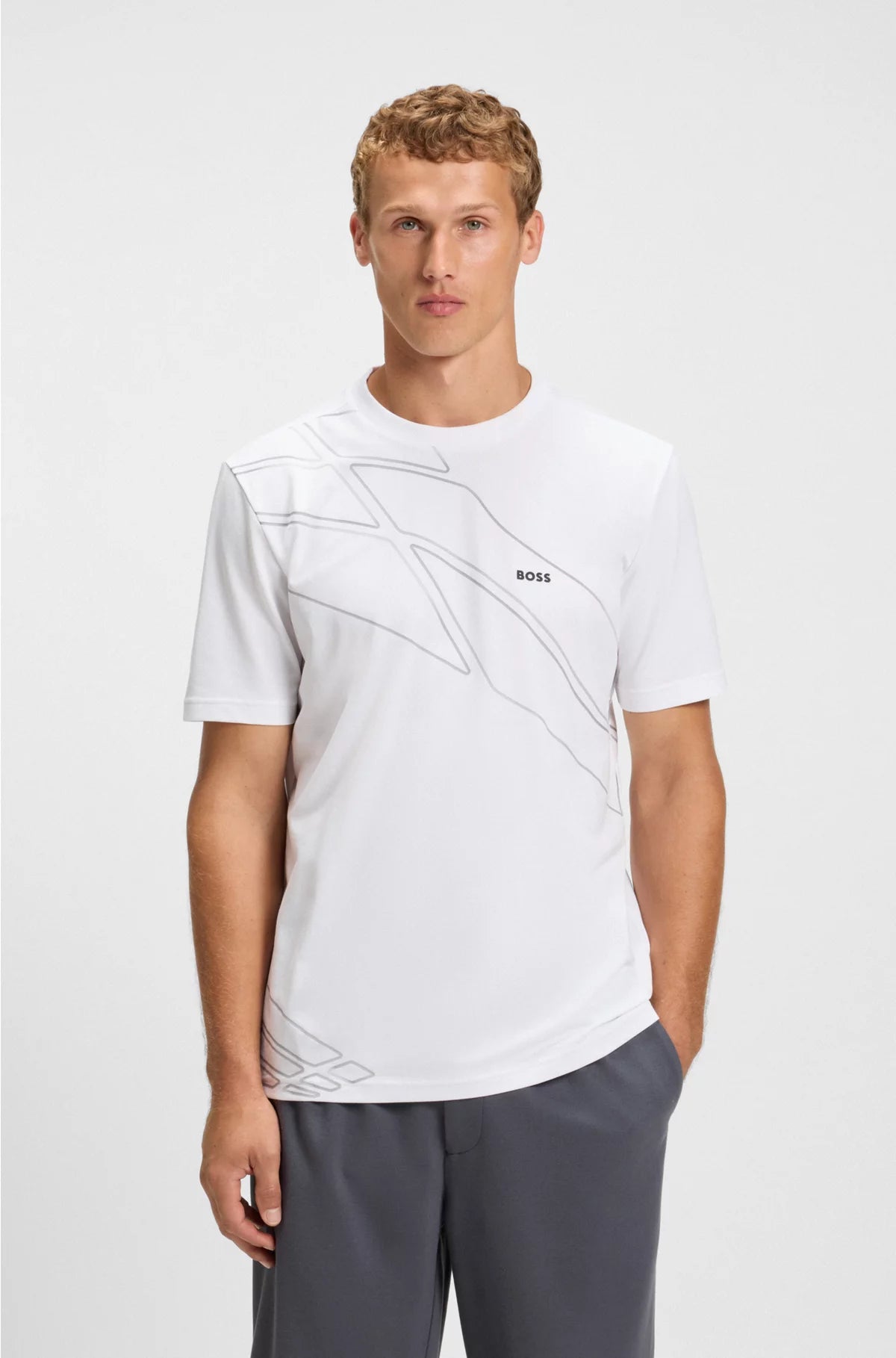 ACTIVE T-SHIRT IN MOISTURE-WICKING STRETCH PIQUE